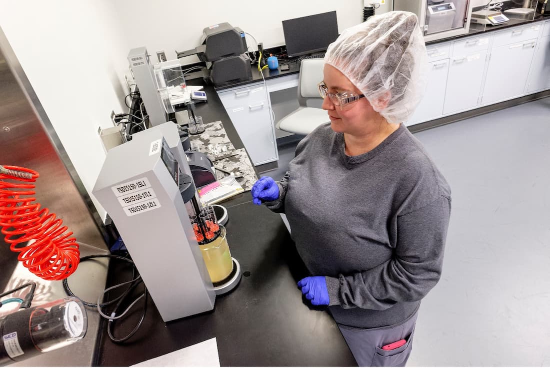 Zoetis technician working in lab